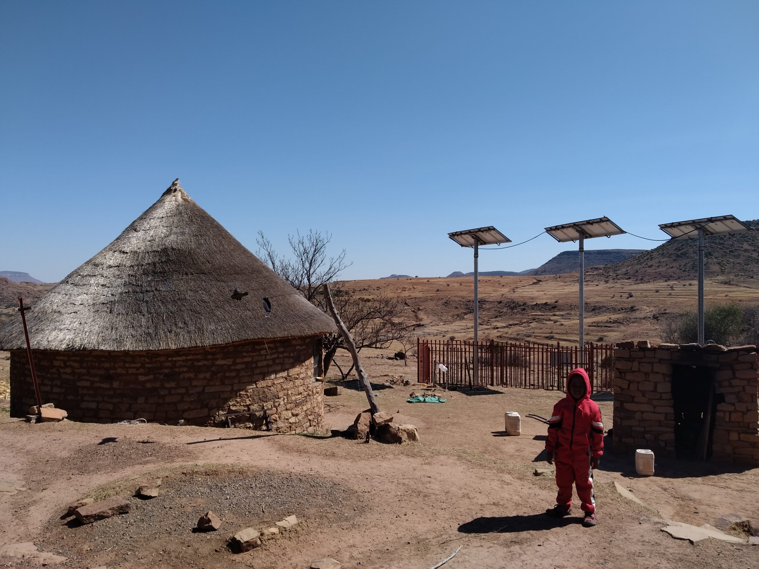 Energy Child in a village in a southern country with access to energy
